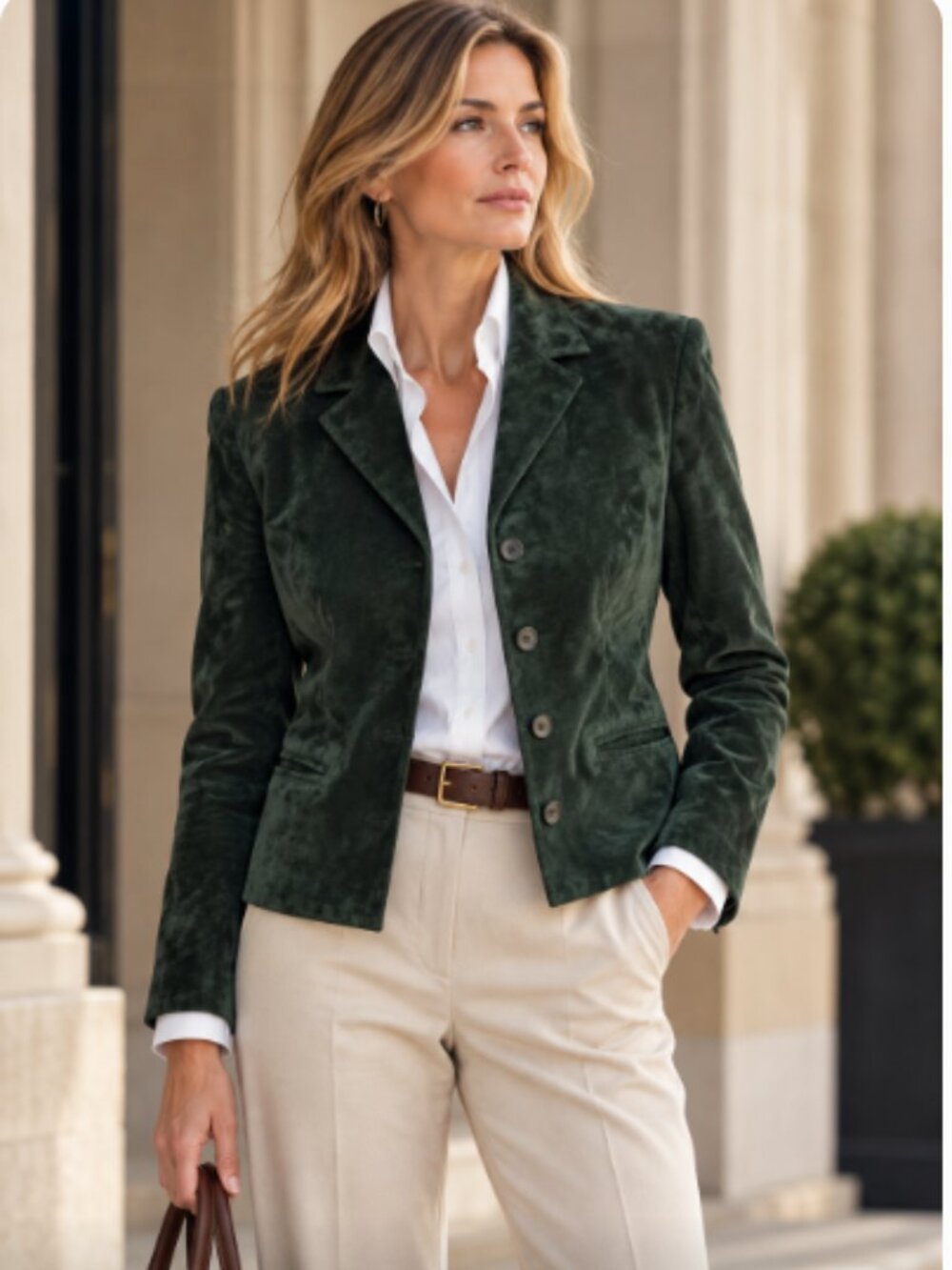 Lauren Ralph Lauren Vintage Suede Blazer Jacket Forest Green size Medium